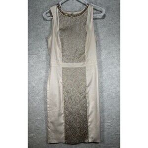 XOXO Ivory Tank Sheath Dress Prom Bridal Sz 5/6 Exposed Zipper
